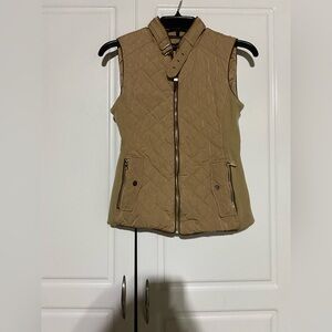 Zara Quilted Brown Vest